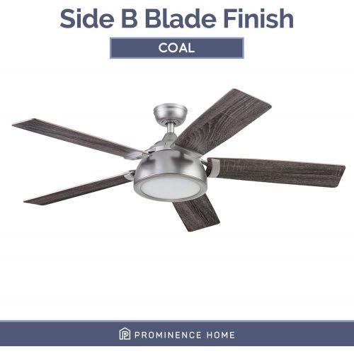  Prominence Home 51640-01 Potomac IO Ceiling Fan, 52, Pewter