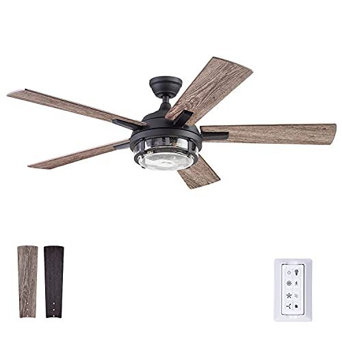  Prominence Home 51484-01 Freyr Ceiling Fan, 52, Textured Black