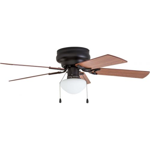  Prominence Home 50860 Alvina LED Globe Light Hugger/Low Profile Ceiling Fan, 42 inches, Bronze