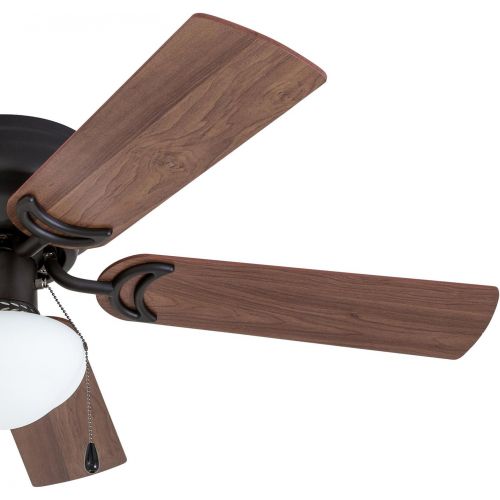  Prominence Home 50860 Alvina LED Globe Light Hugger/Low Profile Ceiling Fan, 42 inches, Bronze