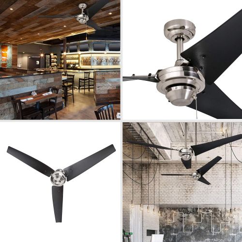  Prominence Home 50330 Almadale Ceiling Fan, 56, Energy Efficient Blades, Brushed Nickel