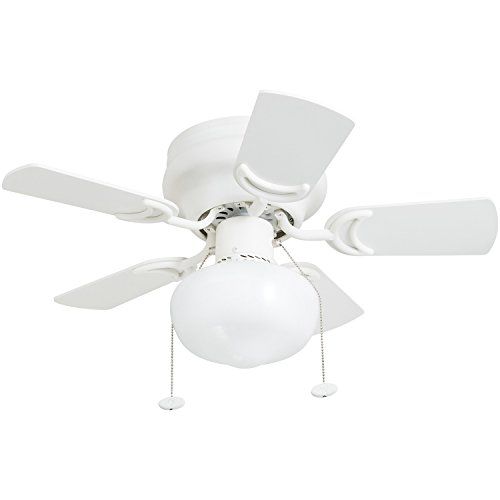  Prominence Home 41530 Hero Hugger Ceiling Fan, 28, White