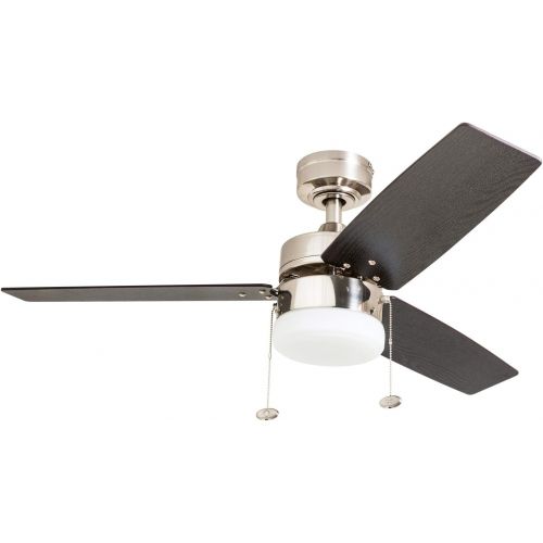  Prominence Home 51014 Reston Contemporary Ceiling Fan, 42, Brushed Nickel