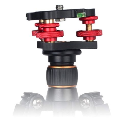  PromitionA LP-64 Camera Tripod Head Leveling Base Aluminum Alloy Triple-Wheel Precision Leveler Bubble Level 38 Screw Load 15kg