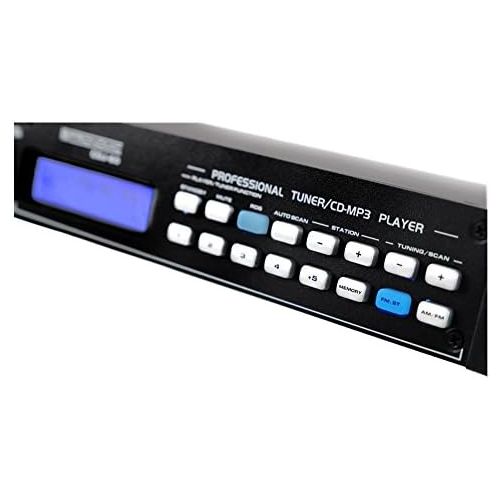  [아마존베스트]Pronomic CDJ-60 CD Player 19 Inch Rack Format 1U Plays CD, MP3 CD, USB, AM/FM Radio Tuner, Remote Control