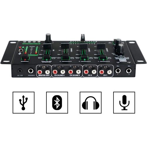  [아마존베스트]Pronomic DX-50 USB MKII 4-Channel DJ Mixer with Bluetooth