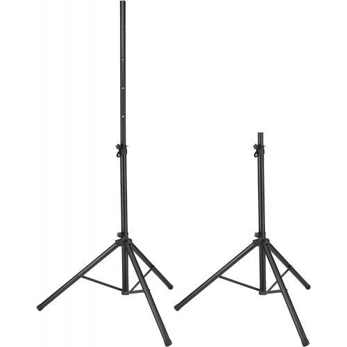  [아마존베스트]Pronomic PLC-1S speaker stand black steel (steel speaker stand, stable, extra-wide tripod design, extended from about 120 to 193 cm. Capacity: max 50 kg, weight: 5,5 kg)