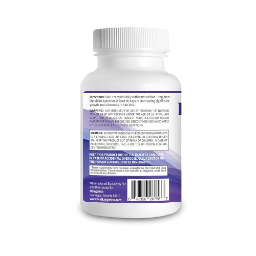  Hairgenics Propidren by HairGenics - DHT Blocker with Saw Palmetto To Prevent Hair Loss and Stimulate Hair Follicles to Stop Hair Loss and Regrow Hair.
