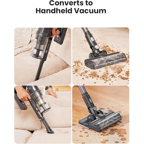 Proscenic Vacuum Cleaners for Home, P11 A+ Mopping Wet Dry Cordless Vacuum and Mop Combo All in one,High Suction Lightweight Stick Vacuum with LED Display,Long Runtime Ease of use Vacuum for Pet Hair