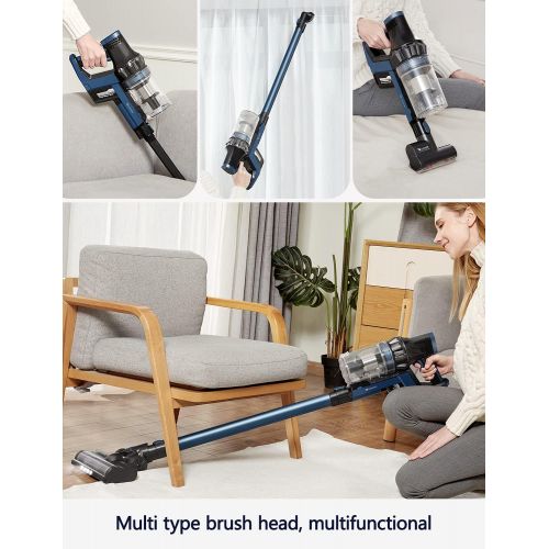  Proscenic P10 PRO Cordless Vacuum Cleaner, 3 Ajustable Modes & Up to 55Min Long Runtime, Blue