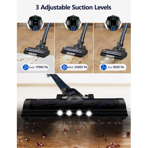  Proscenic P10 PRO Cordless Vacuum Cleaner, 3 Ajustable Modes & Up to 55Min Long Runtime, Blue