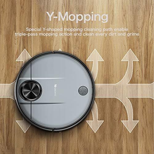  [아마존베스트]Proscenic M6 PRO WLAN Robot Vacuum Cleaner with Wiping Function, Vacuum Cleaner Robot with Laser Navigation, Alexa & Google Home & App Control, 2600 PA Suction Power and Selective