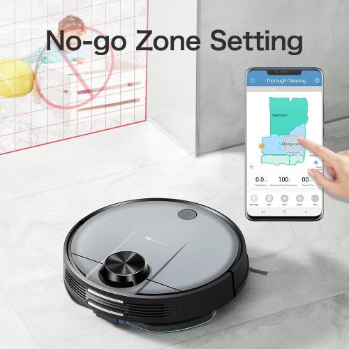  [아마존베스트]Proscenic M6 PRO WLAN Robot Vacuum Cleaner with Wiping Function, Vacuum Cleaner Robot with Laser Navigation, Alexa & Google Home & App Control, 2600 PA Suction Power and Selective