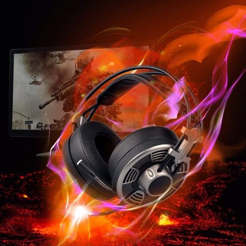  Proslife Gaming Headset, Prov10 Gaming Headset 7.1-Channel Vibration Gaming Headphone with USB Jack Only for PCLaptops and for Xbox Smart Phone Tablet(Extra Adapter Needed)(Small)