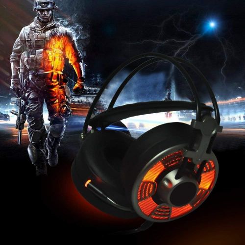  Proslife Gaming Headset, Prov10 Gaming Headset 7.1-Channel Vibration Gaming Headphone with USB Jack Only for PCLaptops and for Xbox Smart Phone Tablet(Extra Adapter Needed)(Small)