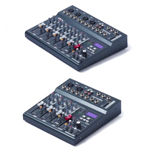  Proslogan SX-4SD Professional 4-Channel Mixing Console with Monitor and Effect Processor