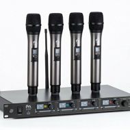 Proslogan IU-4010 Professional UHF 4-Channel Wireless Microphone with XLR or 1/4 output