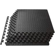 ProsourceFit Puzzle Exercise Mat, EVA Foam Interlocking Tiles, Protective Flooring for Gym Equipment and Cushion for Workouts