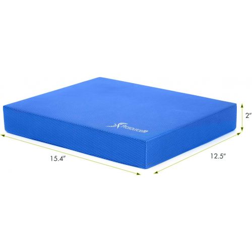  ProsourceFit Exercise Balance Pad, Non-Slip Cushioned Foam Mat & Knee Pad for Fitness and Stability Training, Yoga, Physical Therapy