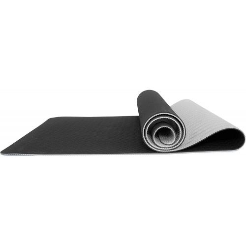  ProSource Natura TPE Yoga Mat 14 (6mm) Thick, 72 Long, Reversible with High-Density Cushion & Non-Slip Texture, Eco-Conscious & Hygienic