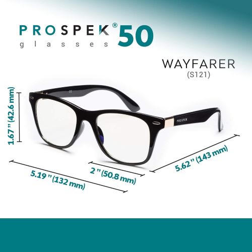  Prospek PROSPEK - Anti Blue Light Computer Glasses - Wayfarer - Protect Your Eyes. Manufactured by Spektrum Glasses