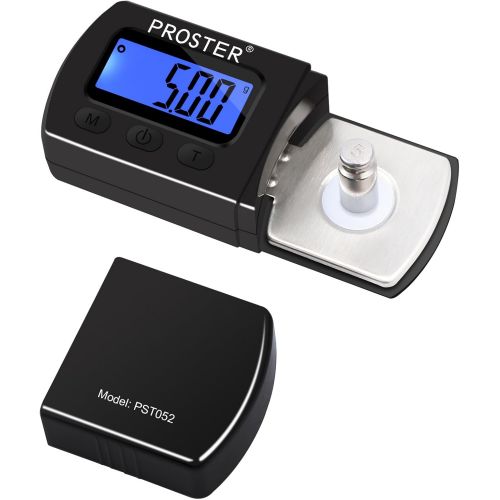  Proster 5g/0.01g Turntable Stylus Force Tracking Scale Phono Turntable Cartridge Pressure Gauge Tone Arm Scale Record Stylus Alignment with LCD Backlight for Tonearm Phono Cartridg