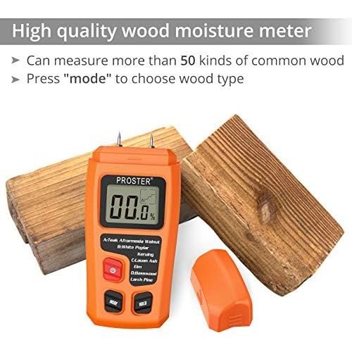 [아마존베스트]Proster Digital Wood Moisture Meter Handheld LCD Moisture Tester Damp Moisture Tester Detector for Walls Firewood Paper Humidity Measuring