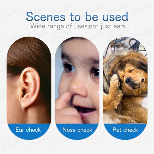  Protector Ear Camera, 720P HD Wireless Ear Scope, Super Light Lens WiFi Ear Endoscope, Ear Otoscope Camera with 3-Axis Gyroscope, Ear Wax Removal Endoscope, Compatible with Smartphone and Ta