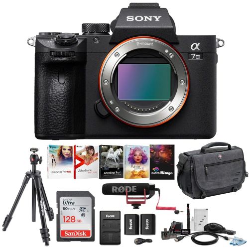소니 Sony Alpha a7iii Mirrorless Digital Camera (Body Only) Holiday Bundle