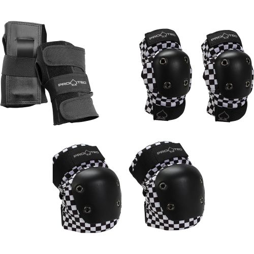  Protek Protec Street Gear Kids Pads 3-Pack Checker Kids Small / Black