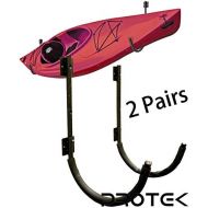 [아마존베스트]Protek Sports Protek 2 Pair of Indoor Outdoor 150 Lbs Kayak Canoe SUP Board Paddleboard Snowboard Surfboard Wakeboard Ski Storage Dock or Wall Mount Hook Display Rack Cradle Bar