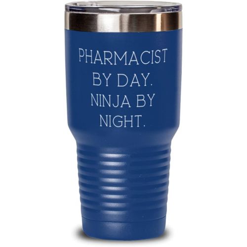  Proud Gifts Sarcastic Pharmacist Gifts, Pharmacist by Day. Ninja by Night, Best 30oz Tumbler For Colleagues From Boss