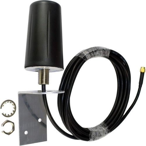  Vandal Resistant MIMO Low Profile 3G4GLTE Omni-Directional Screw Mount Antenna - 10 ft Coax Lead - for Cisco, Cradlepoint, Digi, Novatel, Pepwave, Proxicast, Sierra Wireless, and