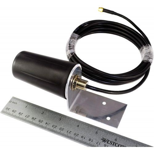  Vandal Resistant MIMO Low Profile 3G4GLTE Omni-Directional Screw Mount Antenna - 10 ft Coax Lead - for Cisco, Cradlepoint, Digi, Novatel, Pepwave, Proxicast, Sierra Wireless, and