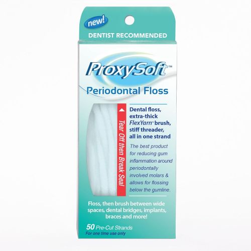  Proxysoft Dental Floss for Braces with Threader and Thick Proxy Brush for Daily Care of Periodontal Disease and Gum...