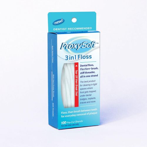  Proxysoft Dental Floss with Proxy Brush and Threader for Optimal Teeth Flossing vs Traditional Flossing -...