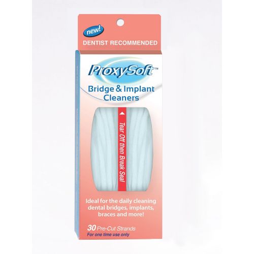  Proxysoft Dental Floss for Bridges and Implants, 20 Packs - Implant Floss Threaders for Bridges with Extra-Thick...