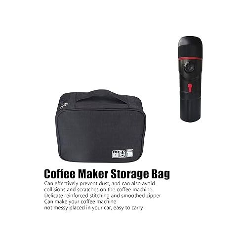  Pssopp Coffee Maker Bag Portable Coffee Machine Storage Bag Waterproof Travel Carrying Case Dustproof Tote Bag for Coffee Maker and Capsules