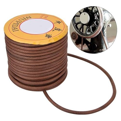  Sewing Machine Leather Belt Sewing Machine Cowhide Belting Multi Function Cowhide Belt Treadle Sewing Machine Belting(6mm)