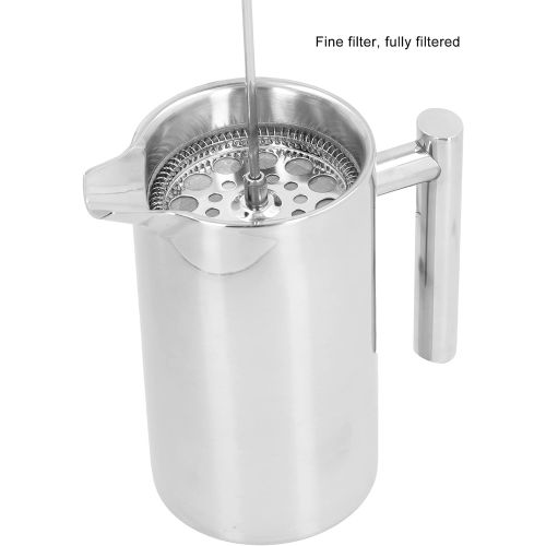  Pssopp 1000ml Moka Pot Espresso Maker Stovetop Stainless Steel Hand Brewing Coffee Pot Coffee Maker