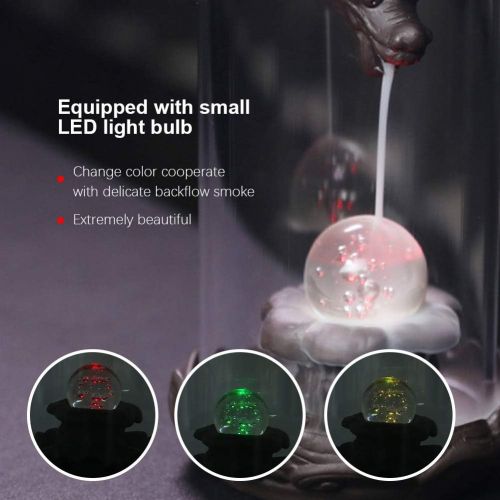  인센스스틱 Pssopp Dragon Incense Burner LED Backflow Incense Burner Backflow Incense Holder Incense Cones Burner Incense Stick Holder for Home Decoration