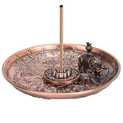  인센스스틱 Pssopp Incense Burner Stick Burner Holder Brass Incense Holder Lotus Stick Incense Burner Cone Incense Holder Ash Catcher for Tea Home Decoration