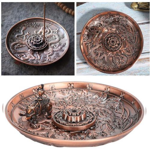  인센스스틱 Pssopp Incense Burner Stick Burner Holder Brass Incense Holder Lotus Stick Incense Burner Cone Incense Holder Ash Catcher for Tea Home Decoration