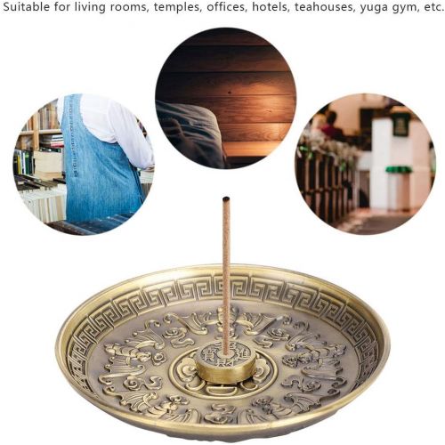  인센스스틱 Pssopp 4.3 Inch Incense Burner Holder, Zinc Alloy Stick Censer Burner Stand, Five Blessing Incense Stick Burner Plate