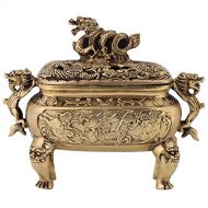 인센스스틱 Pssopp Incense Burner Antique Bronze Copper Incense Stick Holder Chinese Dragon Incense Burner Censer Ash Catcher with Lid for Home Office Hotel Tea House Use