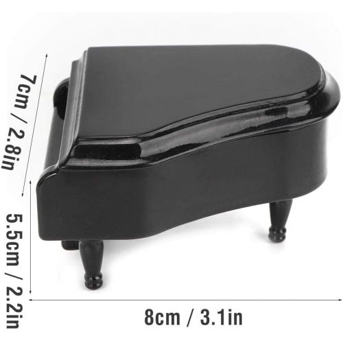  Pssopp Black Grand Piano Model Miniature Basswood Music Instrument Ornament Dolls House Living Room Furniture and Accessories Set