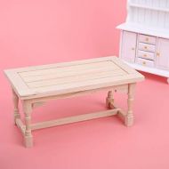 Pssopp 1:12 Dollhouse Miniature Dining Table Model Miniature Dining Table Dollhouse Wooden Furniture for Dollhouse Inside Decoration