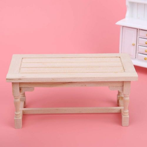  Pssopp 1:12 Dollhouse Miniature Dining Table Model Miniature Dining Table Dollhouse Wooden Furniture for Dollhouse Inside Decoration