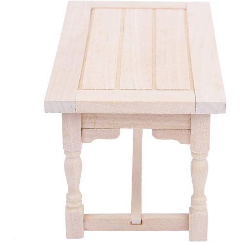  Pssopp 1:12 Dollhouse Miniature Dining Table Model Miniature Dining Table Dollhouse Wooden Furniture for Dollhouse Inside Decoration