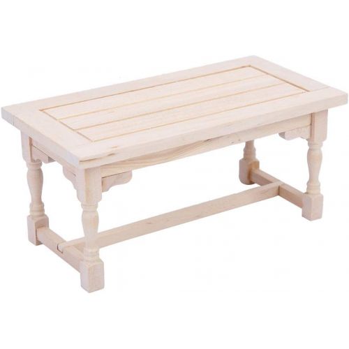  Pssopp 1:12 Dollhouse Miniature Dining Table Model Miniature Dining Table Dollhouse Wooden Furniture for Dollhouse Inside Decoration